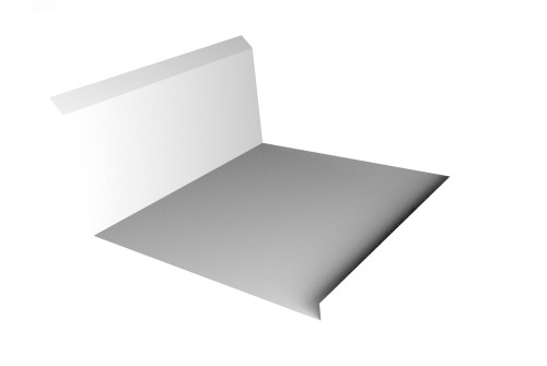 Планка примыкания нижняя 20х122х260х15 0,4 Zn (3м) - фото - 1