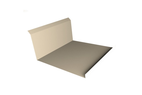 Планка примыкания нижняя 20х122х260х15 0,5 Satin с пленкой RAL 1015 светлая слоновая кость (3м) - фото - 1