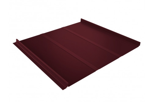 Кликфальц Line 0,5 Satin с пленкой на замках RAL 3005 красное вино - фото - 1