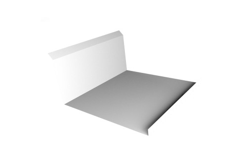 Планка примыкания нижняя 20х122х260х15 0,5 Satin с пленкой RAL 9003 сигнальный белый (3м) - фото - 1
