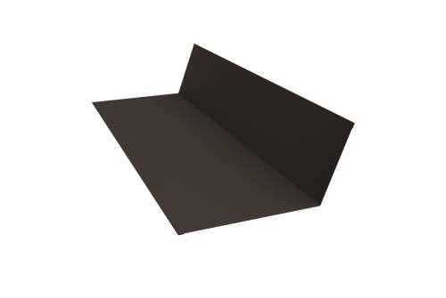 Планка примыкания 150х250 0,5 GreenCoat Pural BT, matt RR 32 темно-коричневый (RAL 8019 серо-коричневый) (3м) - фото - 1