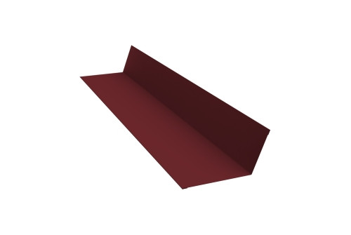 Планка примыкания 90х140 0,5 Satin Matt RAL 3005 красное вино (3м) - фото - 1