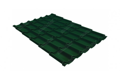 Металлочерепица классик 0,45 Drap RAL 6005 зеленый мох - фото - 1