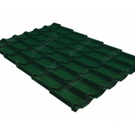 Металлочерепица классик 0,45 Drap RAL 6005 зеленый мох - фото - 1