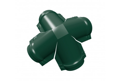 Четверник конька полукруглого Satin с пленкой RAL 6005 зеленый мох - фото - 1