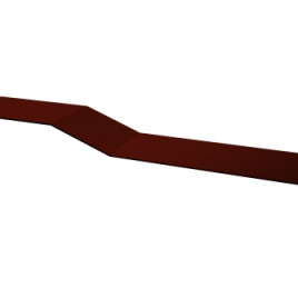 Планка крепежная фальц Grand Line 0,5 Satin с пленкой RAL 3009 оксидно-красный (2м) - фото - 1