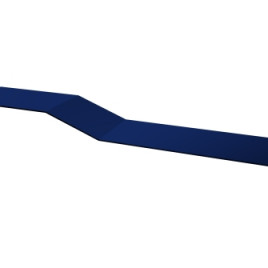 Планка крепежная фальц 0,45 PE с пленкой RAL 5002 ультрамариново-синий (2м) - фото - 1
