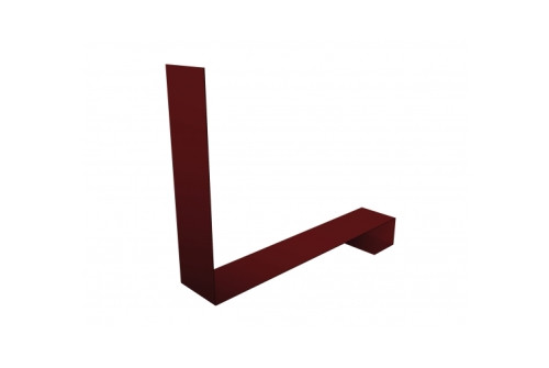Планка примыкание нижнее к трубе для Кликфальц Pro Grand Line 0,5 Satin с пленкой RAL 3005 красное вино (2м) - фото - 1