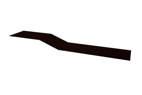Планка крепежная фальц Grand Line 0,5 GreenCoat Pural BT, matt RR 32 темно-коричневый (RAL 8019 серо-коричневый) (2м) - фото - 1