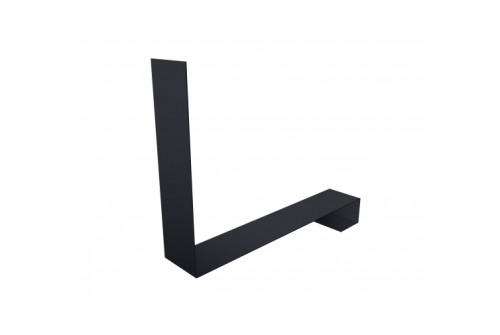 Планка примыкание нижнее к трубе для Кликфальц Pro Grand Line 0,5 Satin с пленкой RAL 7024 мокрый асфальт (2м) - фото - 1
