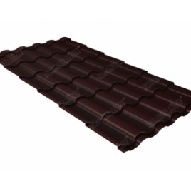 Металлочерепица кредо 0,5 Rooftop Бархат RAL 8017 шоколад - фото - 1