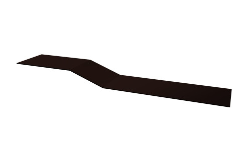 Планка крепежная фальц 0,45 PE-Double с пленкой RAL 8017 шоколад (3м) - фото - 1