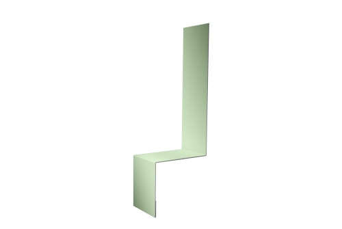 Планка примыкание боковое фальц 0,45 PE с пленкой RAL 6019 бело-зеленый (3м) - фото - 1