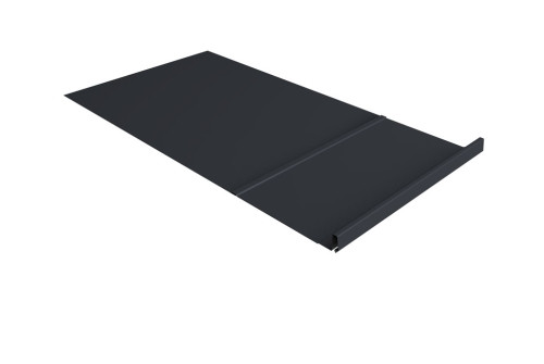 Элемент обхода Кликфальц Pro правый 0,5 GreenCoat Pural BT, matt RR 23 темно-серый (RAL 7024 мокрый асфальт) - фото - 1