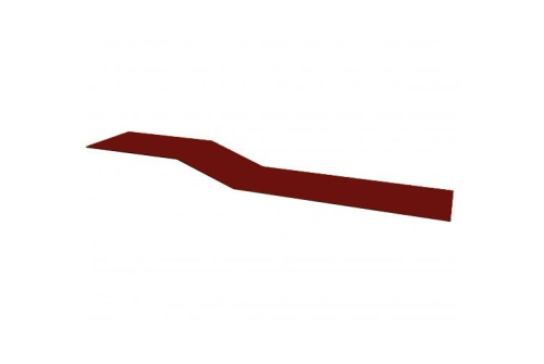Планка крепежная фальц Grand Line 0,5 Satin с пленкой RAL 3011 коричнево-красный (2м) - фото - 1