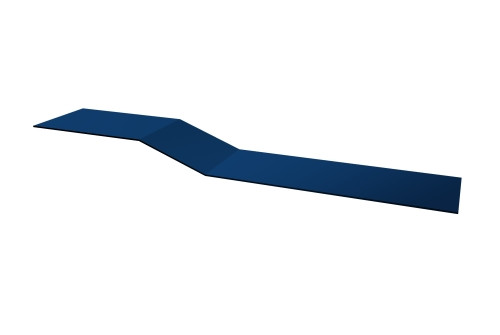 Планка крепежная фальц Grand Line 0,5 Satin с пленкой RAL 5005 сигнальный синий (3м) - фото - 1