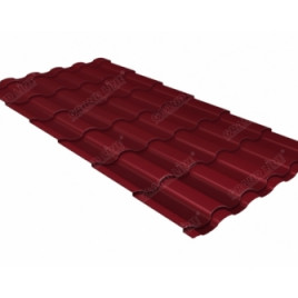 Металлочерепица кредо 0,45 Drap RAL 3005 красное вино - фото - 1