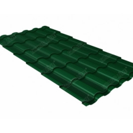 Металлочерепица кредо 0,45 Drap RAL 6005 зеленый мох - фото - 1