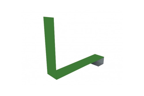 Планка примыкание нижнее к трубе фальц 0,45 PE с пленкой RAL 6002 лиственно-зеленый (3м) - фото - 1
