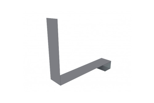 Планка примыкание нижнее к трубе для Кликфальц Pro Grand Line 0,5 Satin с пленкой RAL 7004 сигнальный серый (2м) - фото - 1