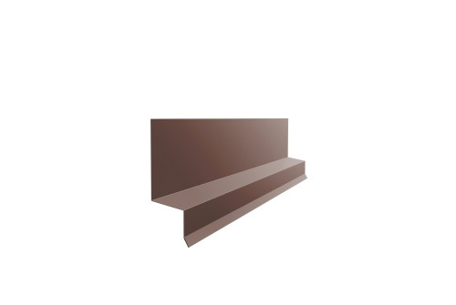 Отлив верхний фальц 0,5 Satin с пленкой RAL 8017 шоколад (2м) - фото - 1