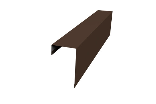 Планка торцевая фасадная фальц 65мм 0,5 GreenCoat Pural BT RR 887 шоколадно-коричневый (RAL 8017 шоколад) (2м) - фото - 1