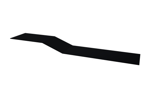 Планка крепежная фальц Grand Line 0,5 Satin Matt RAL 9005 черный (2м) - фото - 1