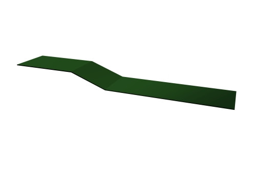 Планка крепежная фальц 0,45 PE с пленкой RAL 6005 зеленый мох (3м) - фото - 1