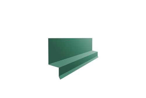 Отлив верхний фальц 0,5 Satin с пленкой RAL 6005 зеленый мох (3м) - фото - 1
