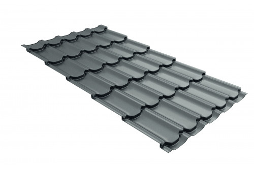 Металлочерепица квинта плюс 0,45 PE RAL 7005 мышино-серый - фото - 1