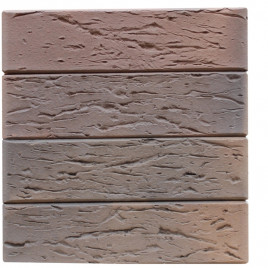 Клинкер фасадный светло-коричневый флэш "Прага" 0,71 NF береста - фото - 1