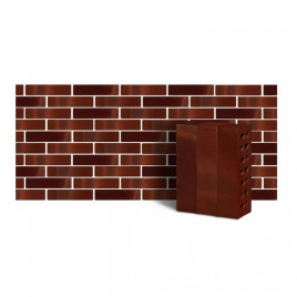 Клинкер фасадный темно-красный ангобированный тип 4.1Т 0,48NF - фото - 1