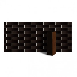 Клинкер фасадный полнотелый коричневый ангобированный глянцевый тип 8Т 0,48NF - фото - 1