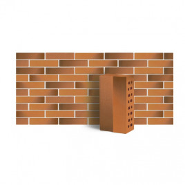 Клинкер фасадный светло-морковный ангобированный тип 1Т 0,48NF - фото - 1