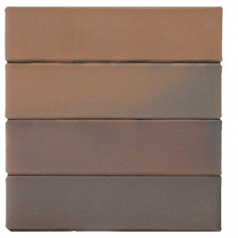 Клинкер фасадный СВЕТЛО-КОРИЧНЕВЫЙ ФЛЭШ «ПРАГА» - фото - 1