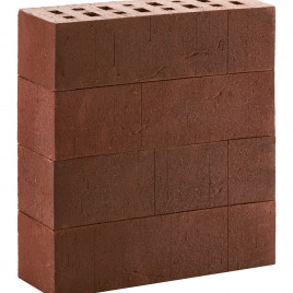 Клинкер фасадный ТЁМНО-КРАСНЫЙ С БОРДОВЫМ ПЕСКОМ «ПОРТУ» - фото - 1