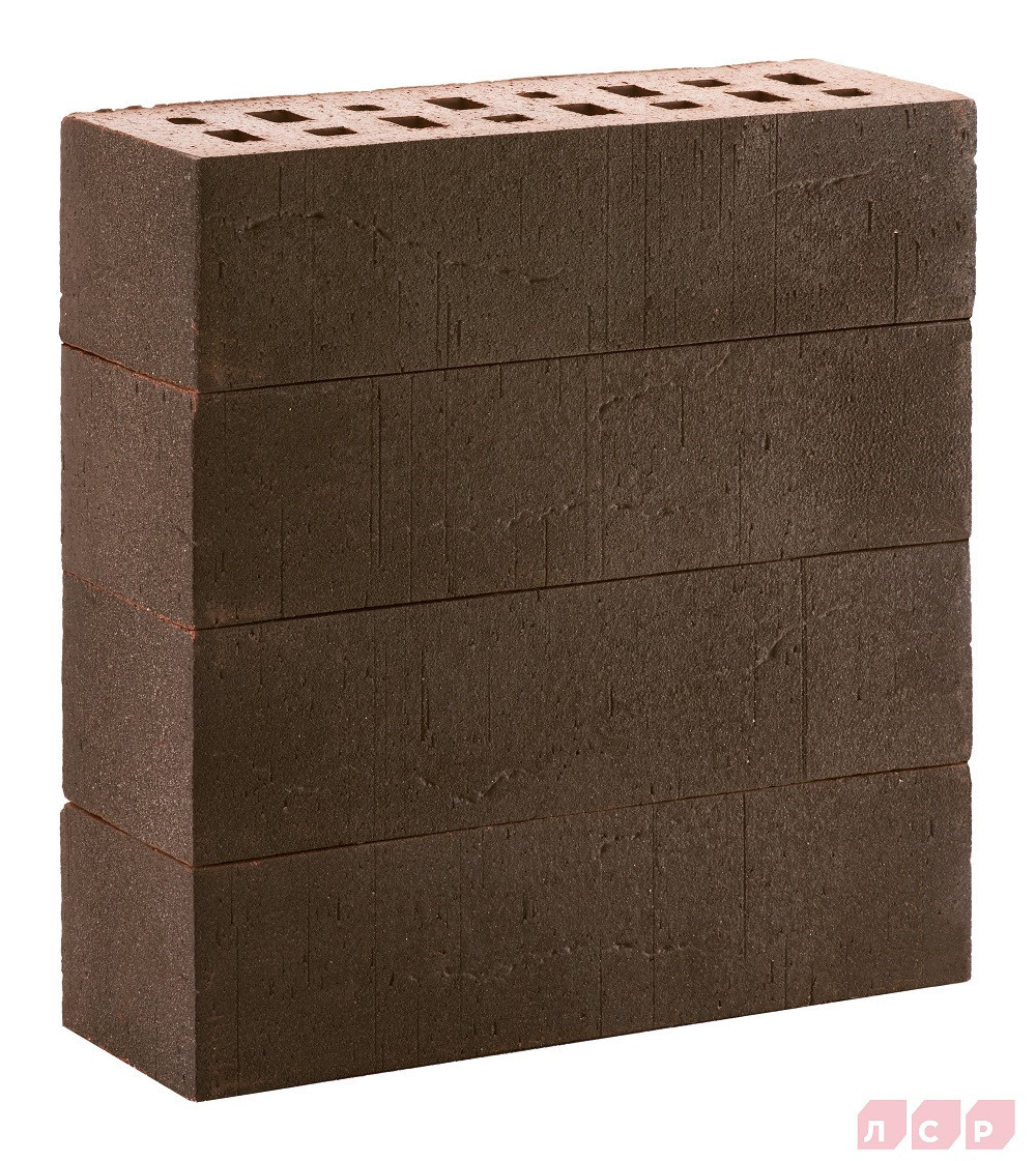 Клинкер фасадный ТЁМНО-КРАСНЫЙ С ЧЕРНЫМ ПЕСКОМ «ЛИССАБОН» - фото - 1