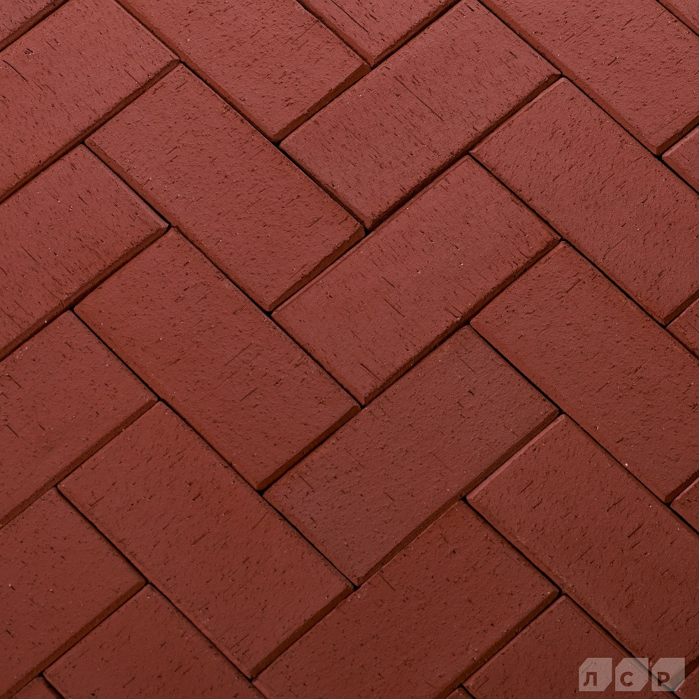 Клинкер тротуарный КРАСНЫЙ «ЛОНДОН» - фото - 1