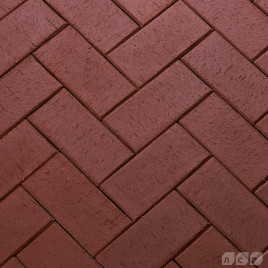 Клинкер тротуарный ТЁМНО-КРАСНЫЙ «ЭДИНБУРГ» - фото - 1