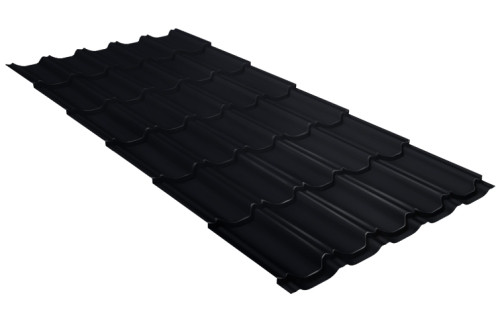 Металлочерепица квинта плюс Grand Line 0,5 PurPro Matt 275 RAL 9005 черный - фото - 1