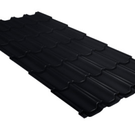 Металлочерепица квинта плюс Grand Line 0,5 PurPro Matt 275 RAL 9005 черный - фото - 1