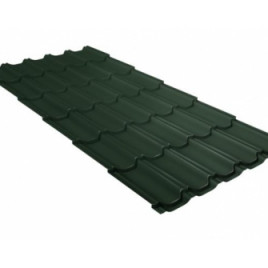 Металлочерепица квинта плюс 0,5 GreenCoat Pural BT RR 11 темно-зеленый (RAL 6020 хромовая зелень) - фото - 1