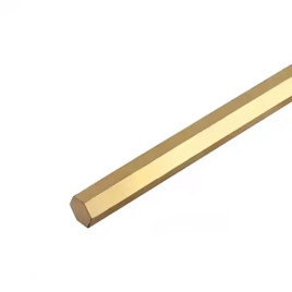 Шестигранник латунный 32 п/тв ПТ, длина 3 м, марка Л63 - фото - 1