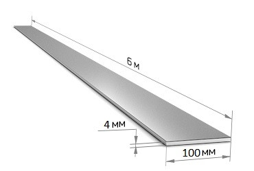 Полоса стальная 100 х 4 - фото - 1