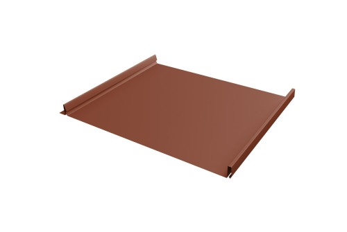 Кликфальц Fin Grand Line 0,5 PurLite Matt с пленкой на замках RAL 8004 терракота - фото - 1