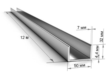 Швеллер 5П стальной 12 метров - фото - 1