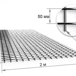 Сетка сварная 50х50х3 мм в картах 2х3м - фото - 1