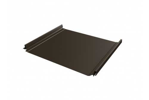 Кликфальц Pro Grand Line 0,5 GreenCoat Pural BT, matt с пленкой на замках RR 32 темно-коричневый (RAL 8019 серо-коричневый) - фото - 1