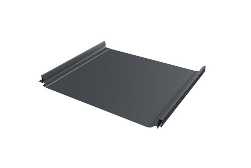 Кликфальц Pro Grand Line 0,45 Drap TwinColor с пленкой на замках RAL 7024 мокрый асфальт - фото - 1