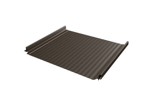Кликфальц Pro Gofr Grand Line0,5 Satin Matt TX с пленкой на замках RR 32 темно-коричневый - фото - 1